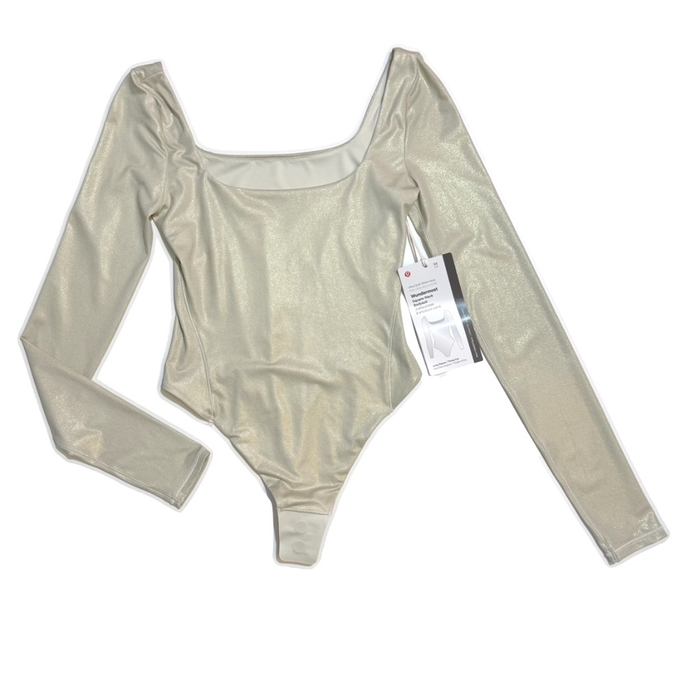 Lululemon Wundermost Nulu Square-Neck Long-Sleeve Bodysuit Size XS NWT